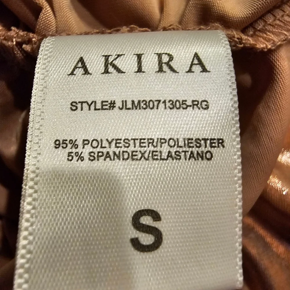 AKIRA Metallic Long Sleeve Mock neck Top - Picture 3 of 4